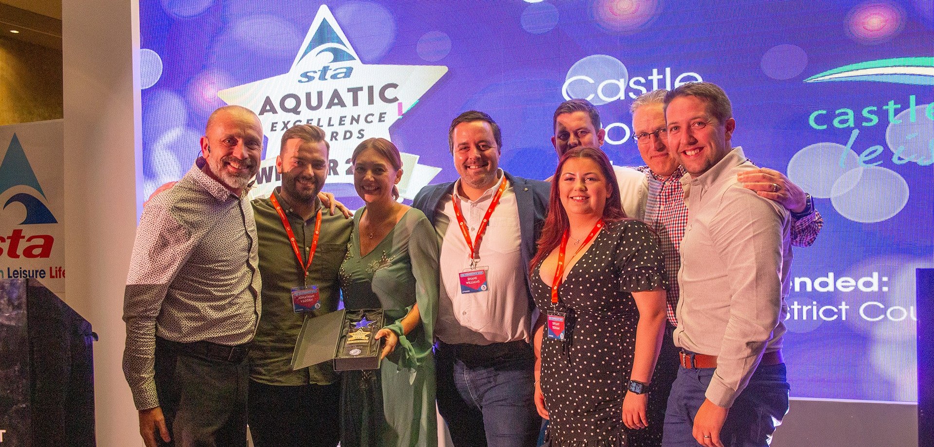 Castle Point Leisure Team winning at the STA STAr Awards